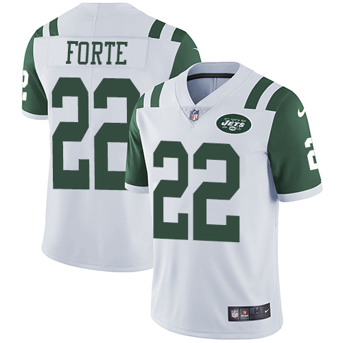 Nike Jets #22 Matt Forte White Men's Stitched NFL Vapor Untouchable Limited Jersey